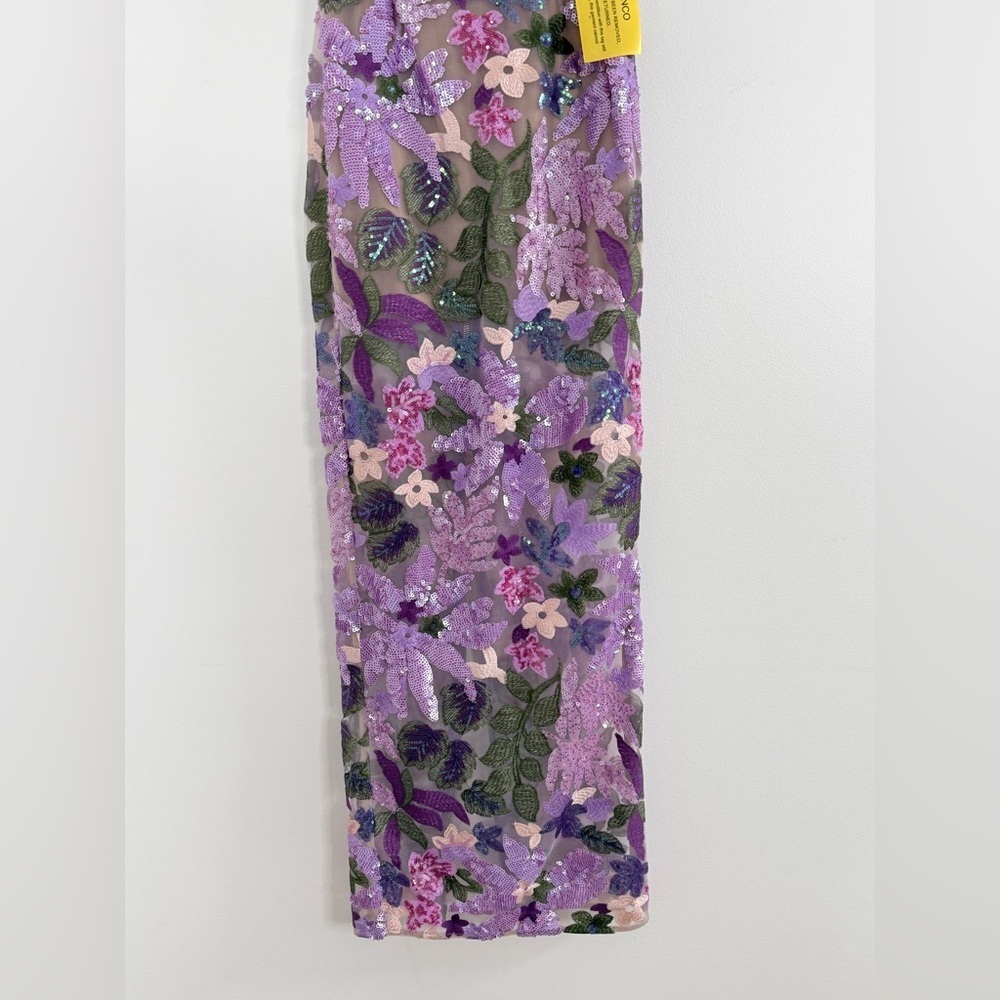 Bronx and Banco Dahlia Floral-Embellished Strapless Gown Size XS | US 2 - Picture 9 of 16